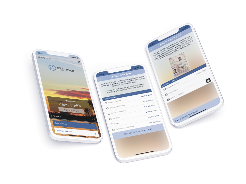 Contactless check in for guests via the resort branded mobile app