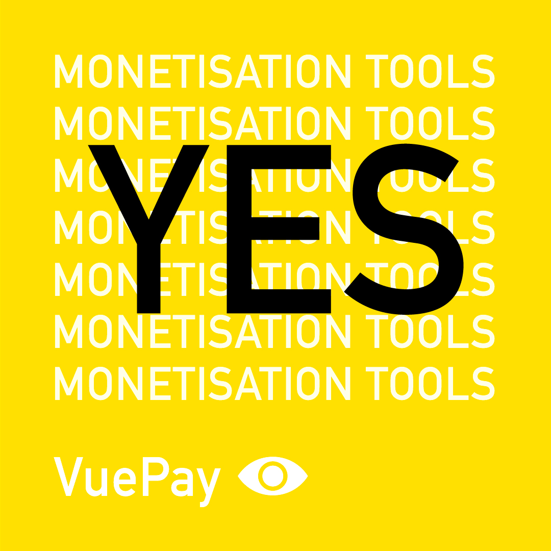 VuePay provides content creators with a range of monetisation tools